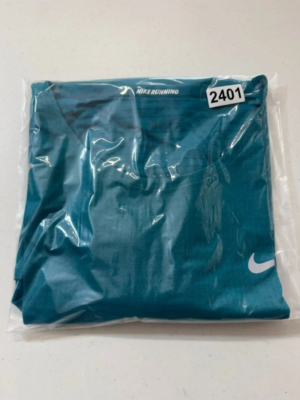 Nike Running Dri-FIT Peloton Women's XXL Short Sleeve Running Shirt Teal Blue